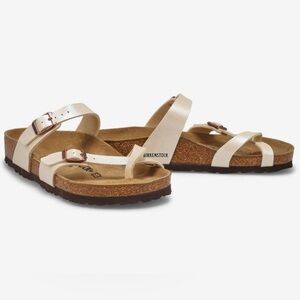 BIRKENSTOCK | Mayari Pearl White Thong Sandal 38
